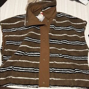 Striped Sherpa Vest